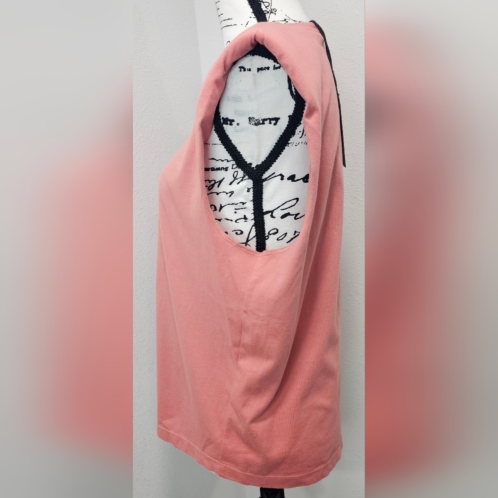 AllSaints Women’s Coni Tank Top S Pink Shoulder Pad Crewneck Sleeveless Shirt - Picture 4 of 14